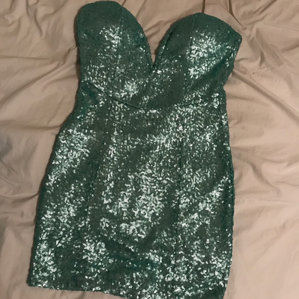 Tobi Mint Green Sequin Dress